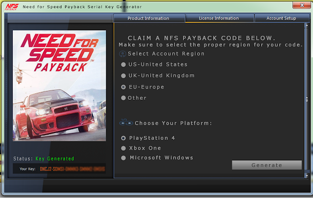 Need For Speed Payback Serial Key Generator